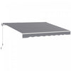 8' x 7' Retractable Awning, Patio Awnings, Sunshade Shelter, Dark Grey