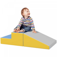 Soozier 2-piece Climb And Crawl Activity Soft Play Set, Secure Foam Blocks Playset For Toddler Presc