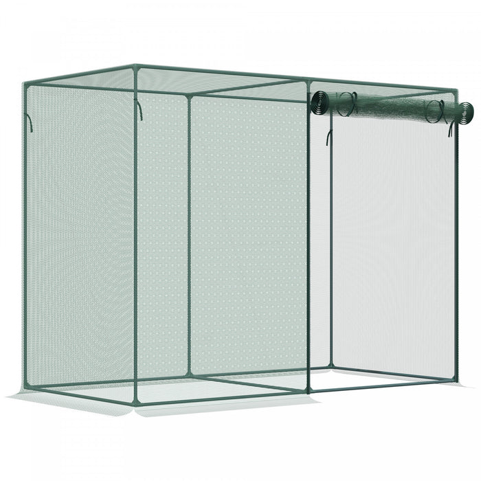 Outsunny 6.5 X 3.3ft Crop Cage, Zippered Door Plant Protection Tent Green