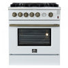 Forno Giovanni 30-inch Gas Range White, 4.32 cu.ft, -FFSGS6274-30WHT