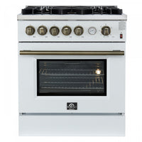 Forno Giovanni 30-inch Gas Range White, 4.32 cu.ft, -FFSGS6274-30WHT 