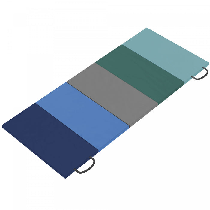 Soozier 6ft Folding Gymnastics Mat with Carry Handles, Mixed Colour
