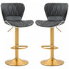 HOMCOM Height Adjustable Bar Stools Set of 2, Swivel Counter Stools