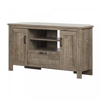 Lionel Corner Tv Stand, For Tvs Up To 48 Inches - Weathered Oak 