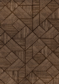 Covington Brown Taupe Striped Geometric Design Rug, 5'3