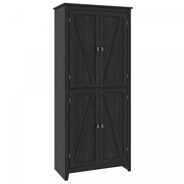 HOMCOM 72\" Freestanding Kitchen Pantry, Buffet Cabinet, Black