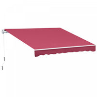 Outsunny 13' X 8' Manual Retractable Patio Awning Sun Shade Outdoor Deck Window Door Canopy Shelter
