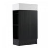 Ethan 18.6\" Bathroom Vanity with Sink and Adjustable Shelf, Black