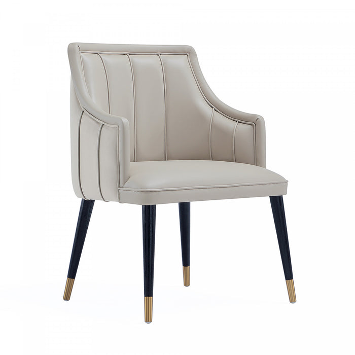 Eda Modern Wood Armchair in Light Gray Dining Chair