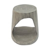 Elio 16.75" Rustic Hollow Tree-Stump MGO Accent Table, Pet-Friendly Indoor Side Table, Grey | Table d'appoint rustique Elio 16,75 pouces en MGO creuse, style souche et design animalier interieur, gris