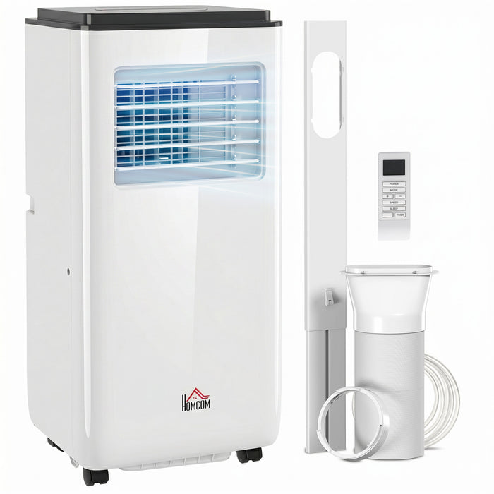 HOMCOM 10,000 BTU Portable Air Conditioner for 440 sqft room, Timer, White