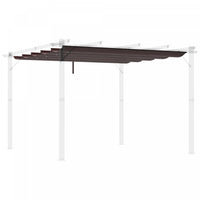 Outsunny Retractable Replacement Pergola Canopy For 10' X 10' Pergola, Pergola Cover Replacement, Co