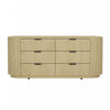 Olivia Manhattan Modern 71\" Dresser in Natural Oak (6-Drawer)