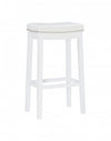Claridge Fabric Backless Barstool - White