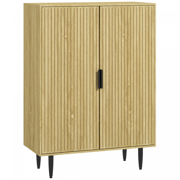 HOMCOM 5-Tier Entryway Shoe Storage Cabinet with Adjustable Shelves