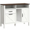 HOMCOM Lateral File Cabinet for Letter and A4 Size Filing Cabinet, White