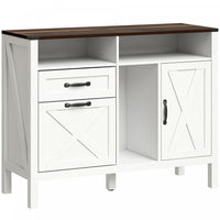 HOMCOM Lateral File Cabinet for Letter and A4 Size Filing Cabinet, White