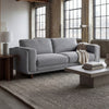 Caden 83 in. Textured Weave Fabric Sofa with Block Arms and Wood Legs - Grey | Caden 83 po. Canape en tissu tisse texture avec accoudoirs blocs et pieds en bois - Gris