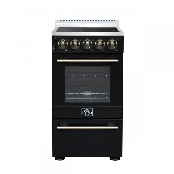Forno Pallermo 20 Inch Electric Range in Black, 2.05 cu.ft. - FFSEL6051-20BLK