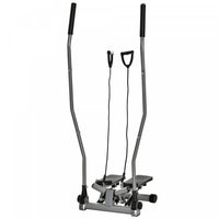 Soozier Twist Stair Stepper Machine With Rocking Handlebars, Silver