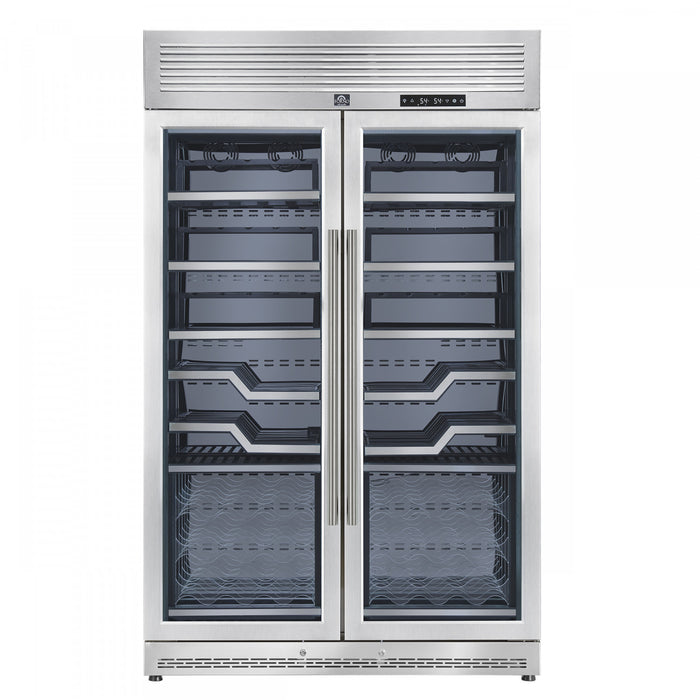 FORNO Abruzzo 48\" Dual Zone Wine Cellar, 102 Bottles, 24 cu. ft,Stainless steel - FWCDR6611-48S