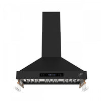 Forno Venezia 36 Inch Wall-Mounted Range Hood, Black-FRHWM5503-36BLK 