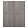 Cornelia Modern 30\" Storage Cabinet in Gray (4-Shelf) - Set of 2 Bookcase