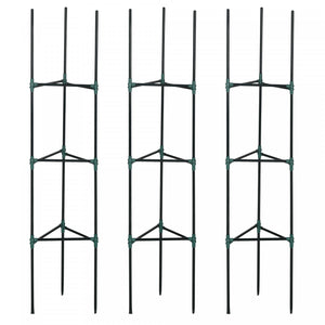 Outsunny 3 Pack Tomato Cage Set, Diy Tomato Plant Support, Dark Green