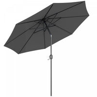 Outsunny 10' X 8' Round Market Umbrella, Patio Umbrella, Grey