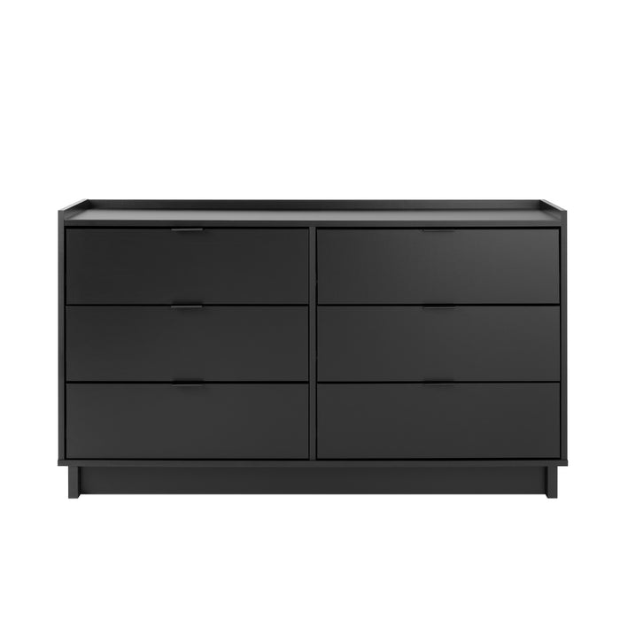 Prepac Simply Modern 52.5\" 6-Drawer Dresser - Black