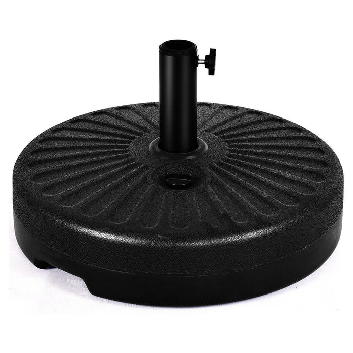 Costway 20'' Round 23L Water Filled Umbrella Base Stand Self-filled Patio Furniture