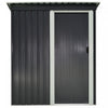 Outsunny 5 X 3 Ft Outdoor Storage Shed With Sliding Door And Sloped Roof, Steel Frame Garden Shed Tool Equipment, Black