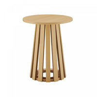 Layla Scandinavian Modern End Table in Light Oak 