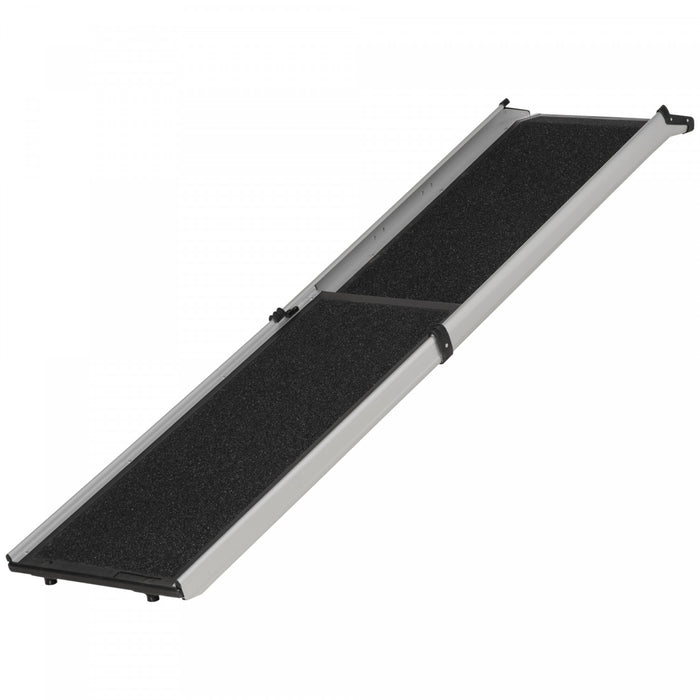 Pawhut 72-inch Portable Folding Dog Ramp For Cars, Trucks, Suvs, Non-slip Pet Ramp For Large Dogs, Aluminum Frame For Up To 198 Lbs