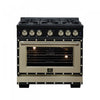 Forno Ambassador 36" Gas Range in Black, 6 Sealed Burnes, 5.2 Cu.Ft. Oven - FFSGS6299-36CPBLK | Cuisiniere a gaz Ambassador de 36 po, noire, 6 bruleurs scelles, four de 5,2 pi³ – FFSGS6299-36CPBLK