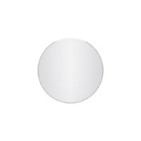 Lathe 24 Inch Frameless Round Mirror In Chrome 