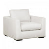 Cleo Contemporary Upholstered Accent Chair in Cream | Fauteuil d’appoint contemporain Cleo en tissu creme