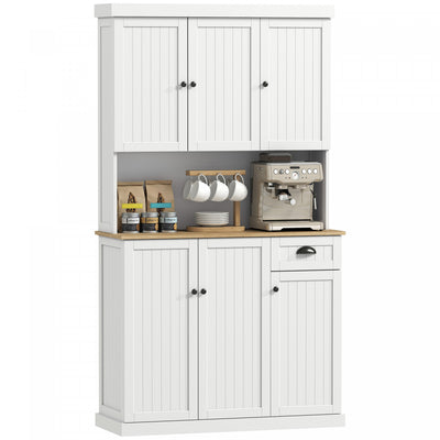 HOMCOM 71" Buffet with Hutch, Kitchen Pantry Storage Cabinet with Drawer