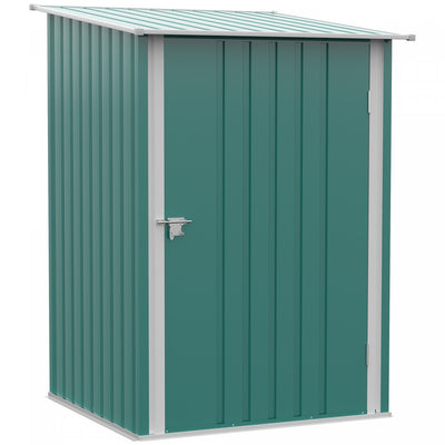 Outsunny 3.3' X 3.4' Lean-to Garden Storage Shed W/ Lockable Door Green