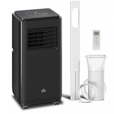 HOMCOM 8,000 BTU Portable Air Conditioner for 345 sqft room, Timer, Black