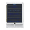 Forno Bacchino 24\" Wine Cooler, White,51 Bottle Capacity, Built-In or Freestanding-FWCDR6634-24WHT