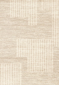 Florence Brown Cream Geometric Linework Design Rug, 7'9