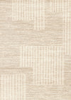 Florence Brown Cream Geometric Linework Design Rug, 5'3\" x 7'4\" Indoor Area Rug