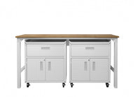 Fortress Modern 3-Piece Garage Set in White Garage Storage 