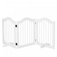 Pawhut Freestanding Pet Gate For Dogs 24