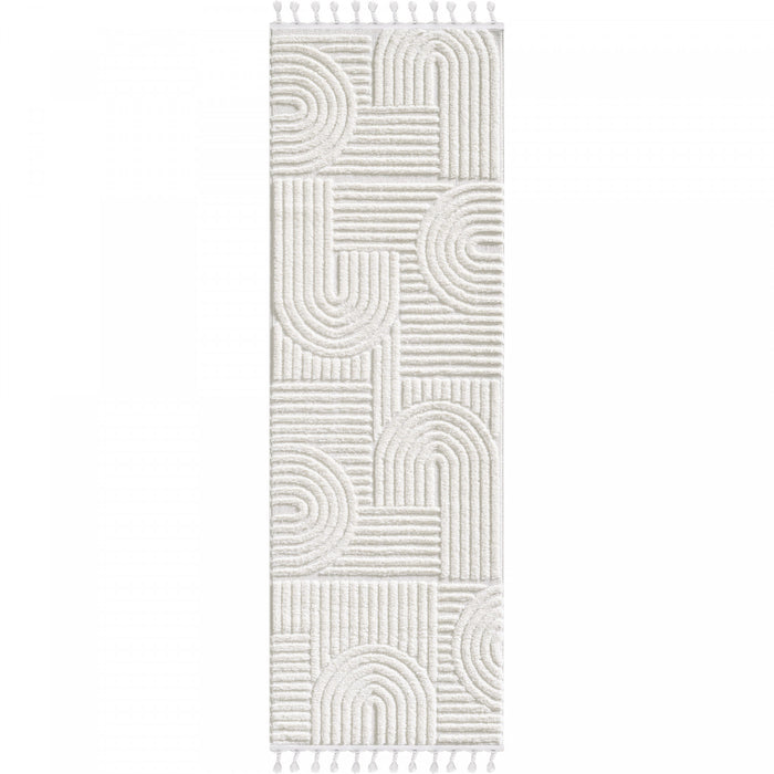 Quinto Geo Circles Shag Area Rug - 2'7\" x 8'