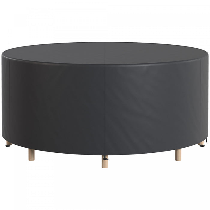 Outsunny Round Outdoor Patio Furniture Cover for Weather Protection, Black