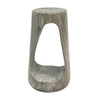 Brio 26.57" Rustic Tree-Stump MGO Accent Table, Unique Wood Grain Indoor Side Table, Grey | Table d'appoint style souche Brio 26,57 pouces MGO, table laterale interieure grain de bois unique, gris