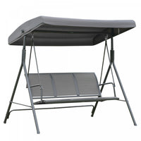 Outsunny 3-seater Porch Swing Chair, Covered Garden Hammock, A-frame Outdoor Swing, Porch Glider Sli