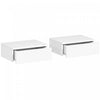 HOMCOM Floating Nightstands Set of 2, Bedside Tables, White